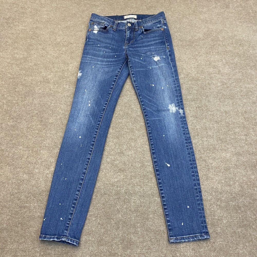 Madewell Jeans Women' 25 Slim Straight Painter Paint Splatter Distressed 25 x 28